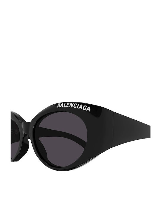 Balenciaga Damen Sonnenbrille mit Schwarz Kunststoff Gestell und Schwarz Linse