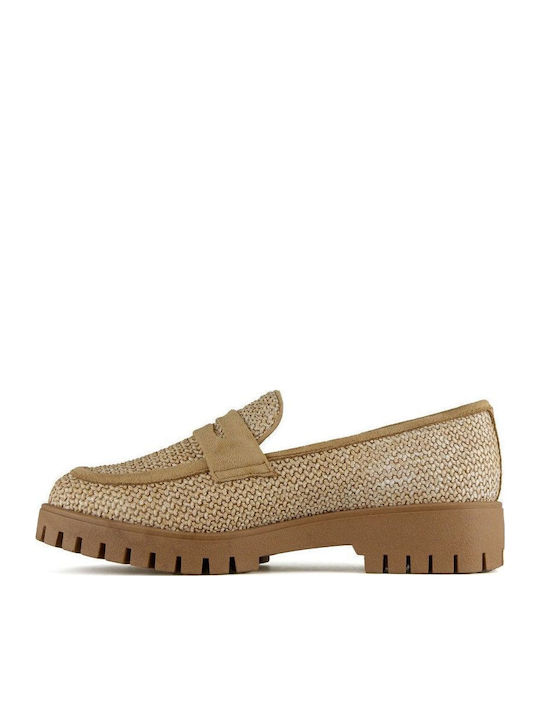 Mokassin-Design in Camel