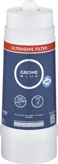 Grohe Резервен филтър за вода за кран от активен въглен Blue Ultrasafe 1 микрон