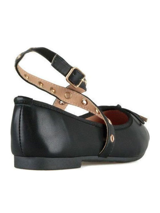 Schwarze Mary Jane Ballerina