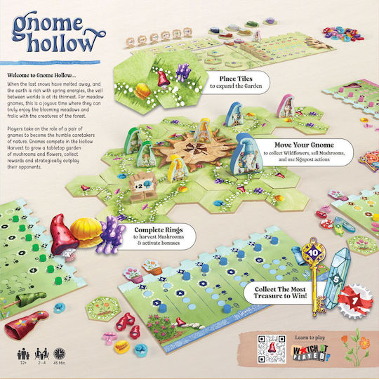 Board Game Gnome Hollow for 2-4 Players 12+ Years Old (EN) USAopoly
