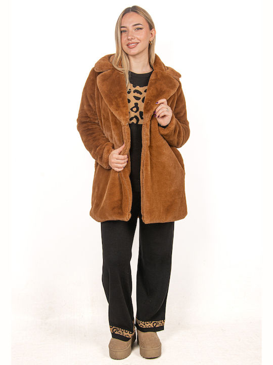 Ellen Women's Short Fur Coffee