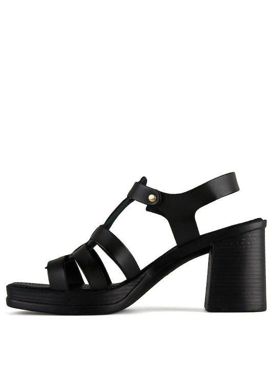 Silia D Leather Women's Sandals Black