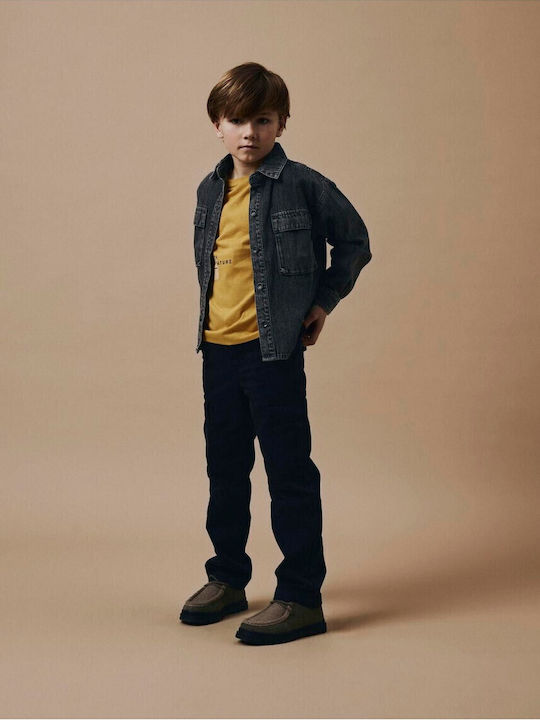 Kids Shirt Long Sleeve Denim Gray Denim