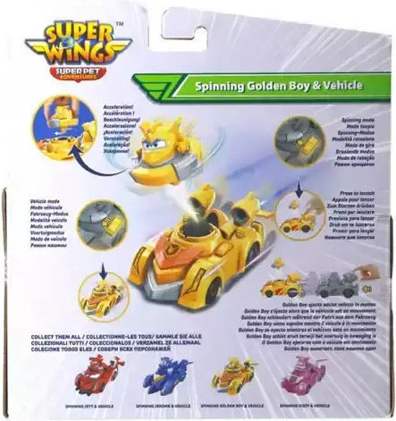 Just Toys Toy Car Super Wings Super Pet Free Wheel Vehicle for 3++ Years