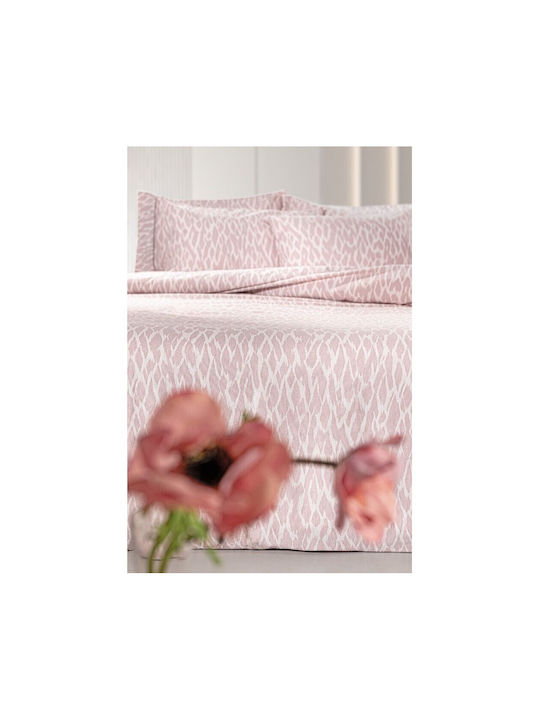 Guy Laroche Duvet Cover Set Cotton Queen with 2 Pillowcases 225x245 Magma Dusty Pink