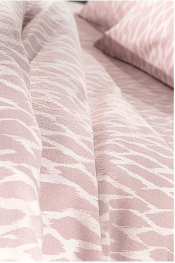 Guy Laroche Magma Baumwolle Bettbezug Set 225x245cm Übergröße mit 2 Kissenbezügen Dusty Pink
