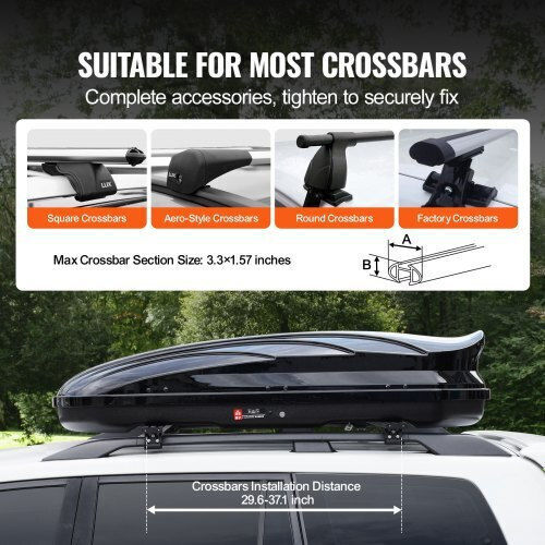 Vevor Vevor Car Roof Bars Set with Roof Rack Legs Black