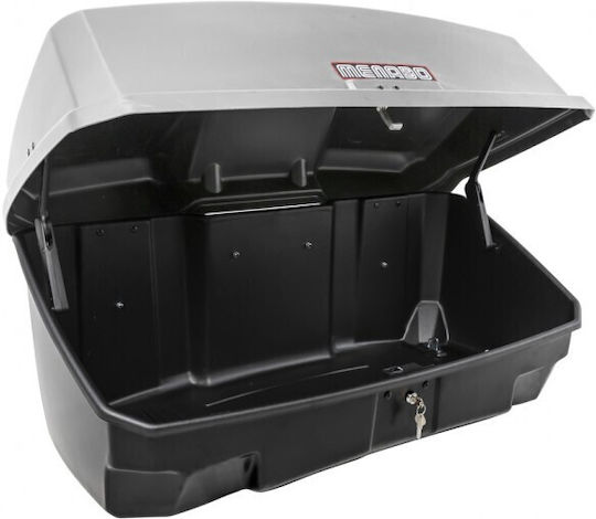 Menabo Car Tow Hitch Box with Single Opening and 300lt Capacity Silver