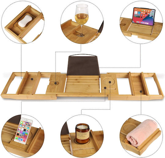 Bamboo Bathtub Shelf Halia