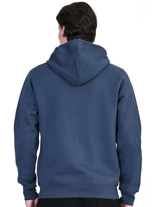 Magnetic North Sweatshirt Fleece with Hood Midnight Blue - Μπλε