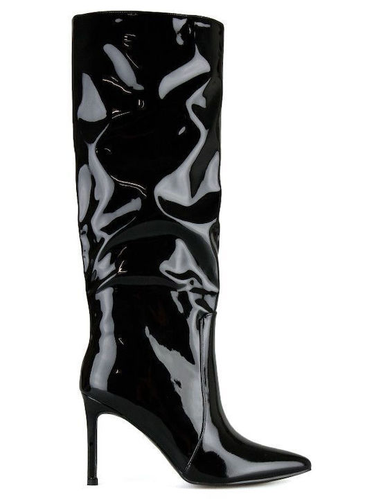 Black Patent Pointed Boot