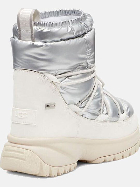 Yose Puffer Γυναικείες Μπότες Ασημί