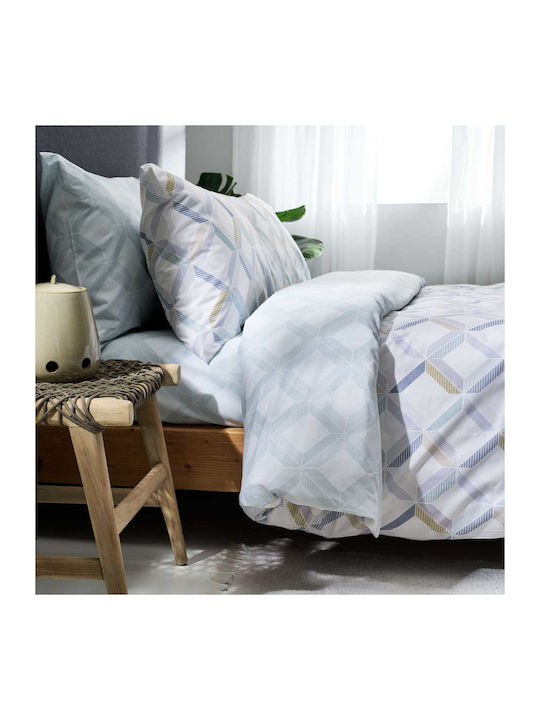 Vesta Home Duvet Cover Set Cotton Double with 2 Pillowcases 200x240 Rombi-2 Veraman