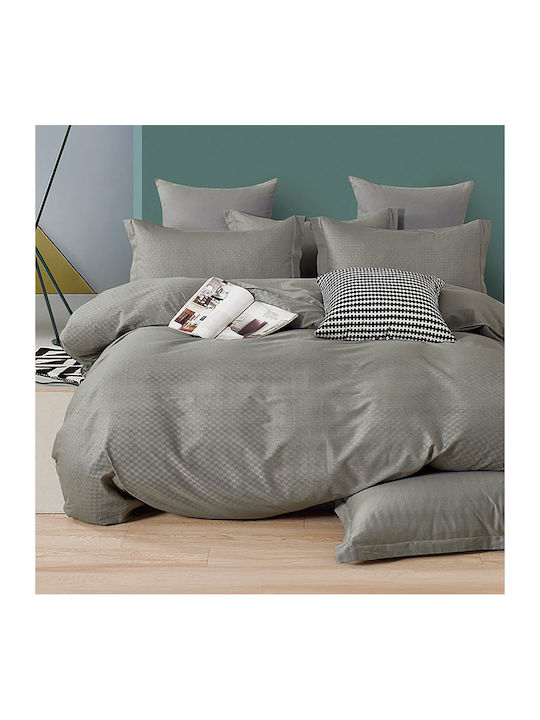 Rythmos Bettbezug-Set Baumwollsatin Übergröße mit 2 Kissenbezügen 220x250 Waverly Spirit