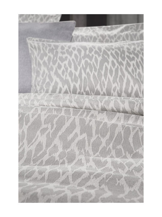 Guy Laroche Duvet Cover Set Cotton Queen with 2 Pillowcases 225x245 Magma Silver