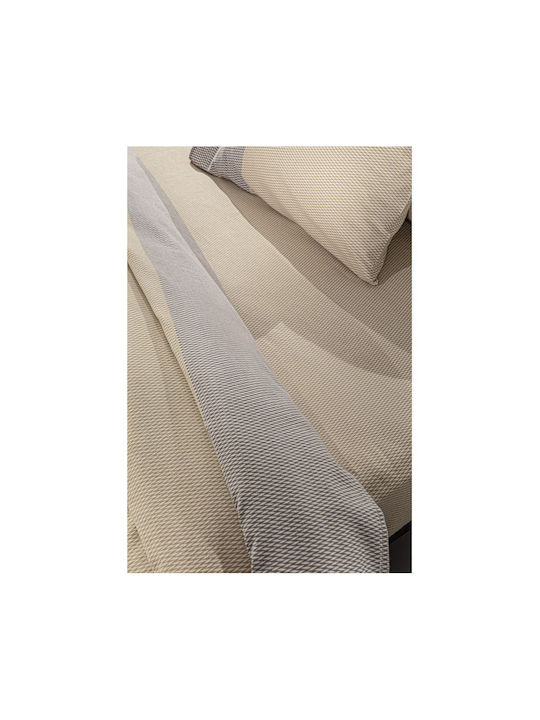 Guy Laroche Duvet Cover Set Cotton Queen with 2 Pillowcases 225x245 Verona Taupe