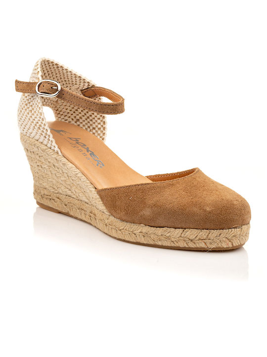 Boxer Women's Leather Platform Espadrilles Brown