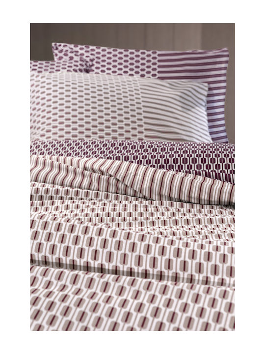 Guy Laroche Duvet Cover Set Cotton Single with Pillowcase 165x225 Galleon Amethyst