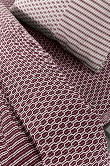 Guy Laroche Set Duvet Cover Galleon Cotton 165x225cm Single With Pillowcase Amethyst