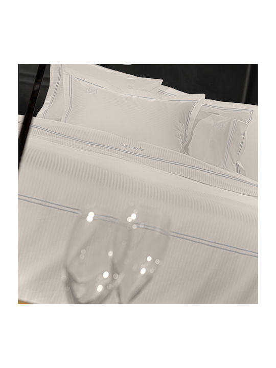 Guy Laroche Bettbezug Baumwollsatin Übergröße 225x245 Nice Natural/ Light Silver