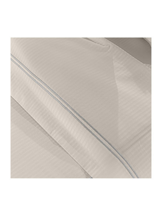 Guy Laroche Bettbezug Baumwollsatin Übergröße 225x245 Nice Natural/ Light Silver