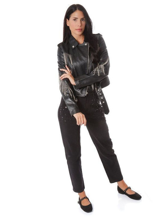 Γυναικείο Biker Jacket Μαύρο