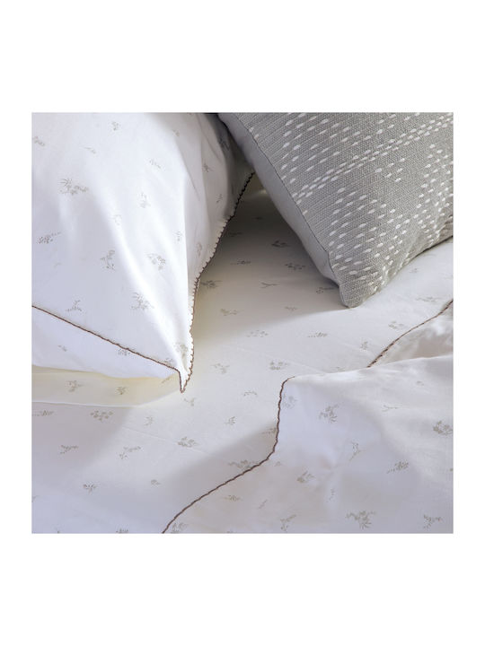 Nef-Nef Homeware Σετ Παπλωματοθήκη Υπέρδιπλη με 2 Μαξιλαροθήκες 240x230cm Perfection White
