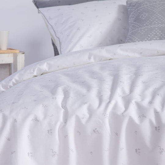 Nef-Nef Homeware Σετ Παπλωματοθήκη Υπέρδιπλη με 2 Μαξιλαροθήκες 240x230cm Perfection White