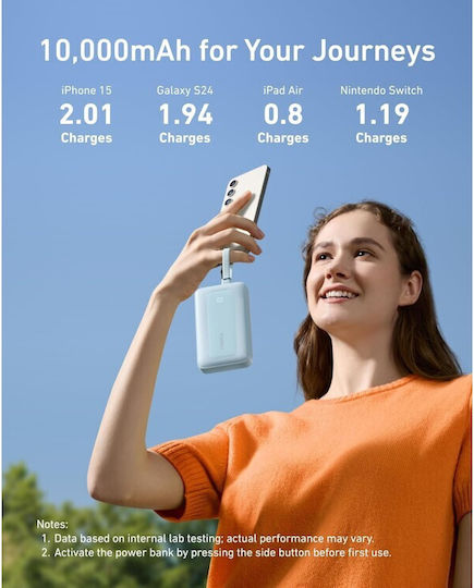 Anker Zolo Power Bank 10000mAh 30W με Θύρα USB-A και Θύρα USB-C Μαύρο