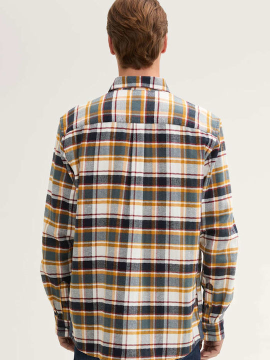 Tom Tailor Long-sleeved Cotton Shirt Checked Plaid