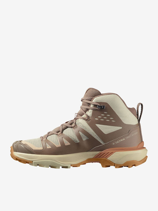 Salomon X Ultra 360 Edge Mid GTX Women's Waterproof Hiking Boots with Gore-Tex Membrane Brown