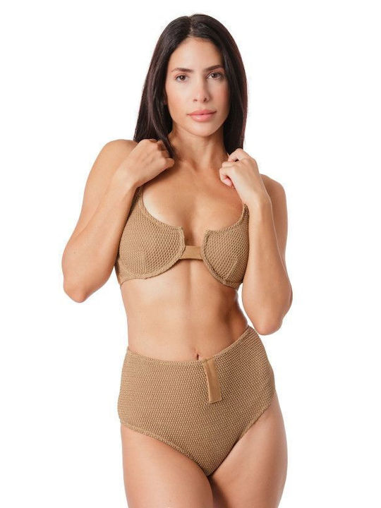 Silia D Bikini Set Top & Slip Bottom Beige