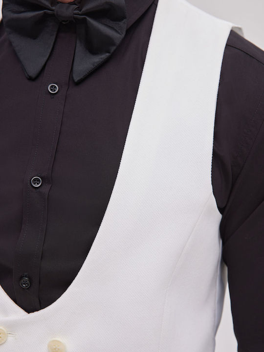 Men's Vest Slim Fit White