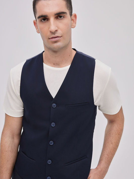 Men's Vest Slim Fit Navy Blue