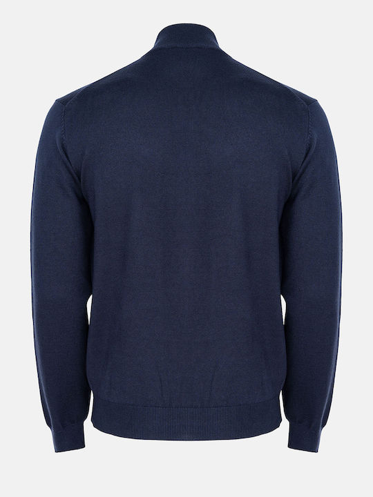 Cardigan Tricotat pentru Bărbați Blue