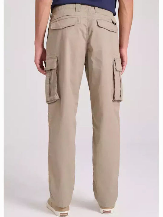 Trousers Cargo Elastic in Loose Fit Greige