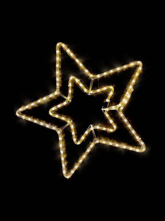 Evivak Plastic Illuminated Christmas Decorative Pendant Star 57x57cm Yellow