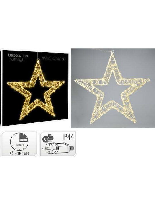 Koopman Weihnachtlicher Dekorativer Anhänger Stern Beleuchtet Kunststoff 50x8x50cm 1Stück