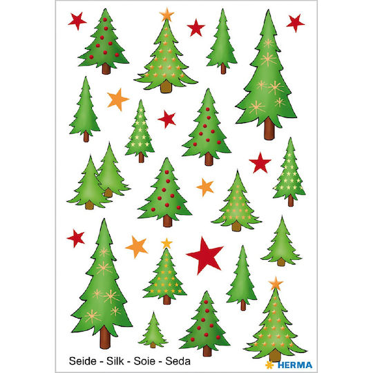 Herma Χριστουγεννιάτικα Aufkleber mit Design Δέντρου Christmas Trees 28Stück