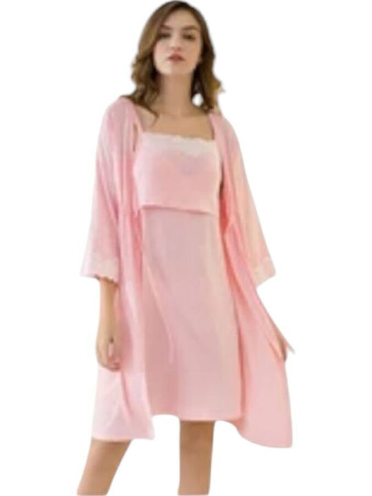 Queen Mother Nightgown Maternity & Nursing Pink