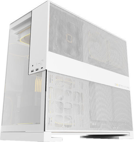 Geometric Future Model 5 Gaming Midi Tower Computer Case with Side Window White
