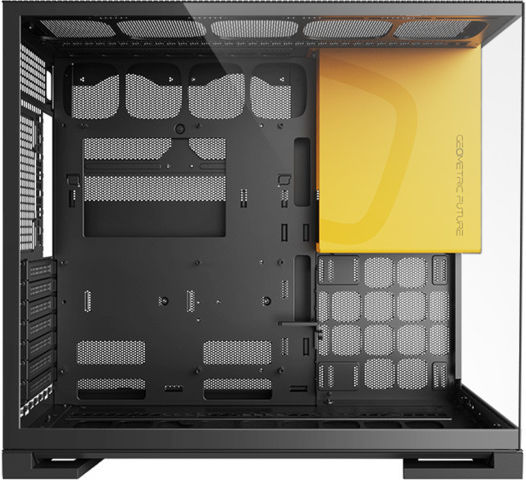 Geometric Future Model 5 Gaming Midi Tower Computer Case with Side Window Yellow