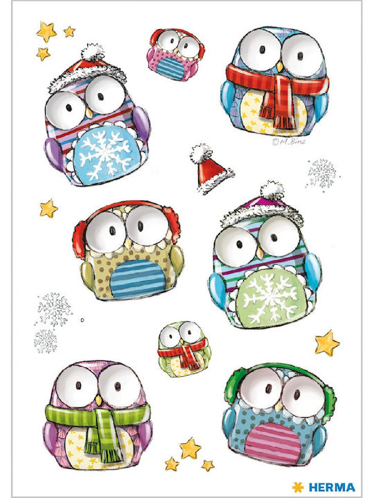 Herma Χριστουγεννιάτικα Велкро Winter Owls