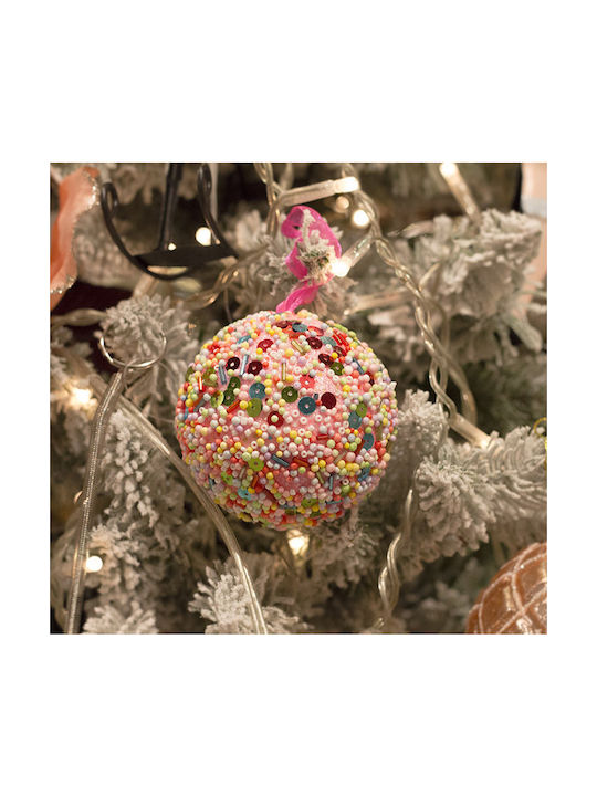 Hängendes Kugel Ornament Ornament Kunststoff Mehrfarbig 8cm Set 5Stück