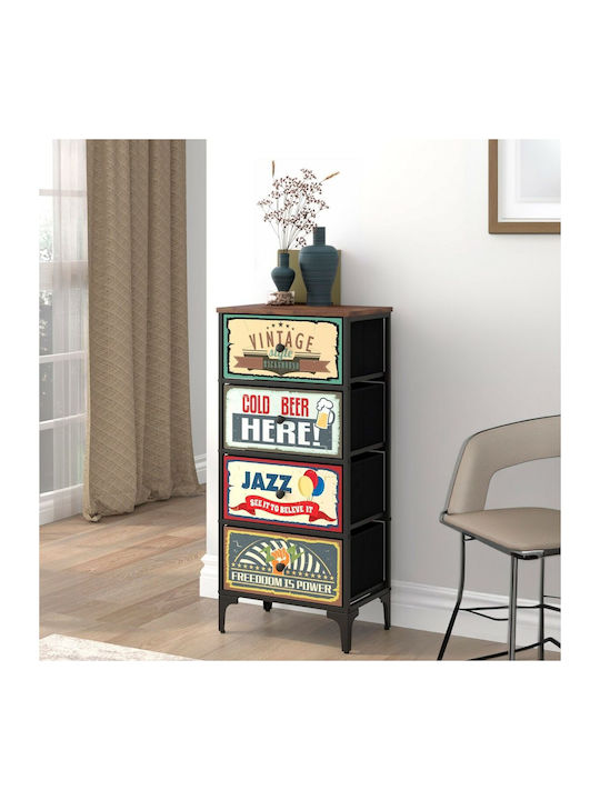 Max Home Vintage Chest of Drawers 45 X 98 X 30 Cm