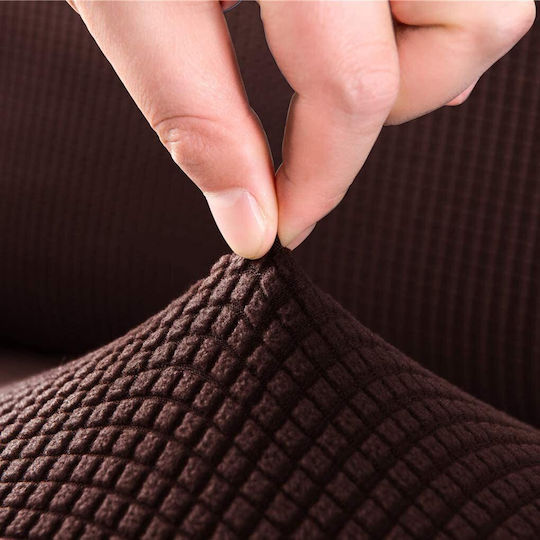 Ελαστικό Κάλυμμα Καρέκλας Jacquard Πλάτη Cvr-cj-καφέ Ελαστικό Κάλυμμα Καρέκλας Jacquard Πλάτη Cvr-cj-καφέ