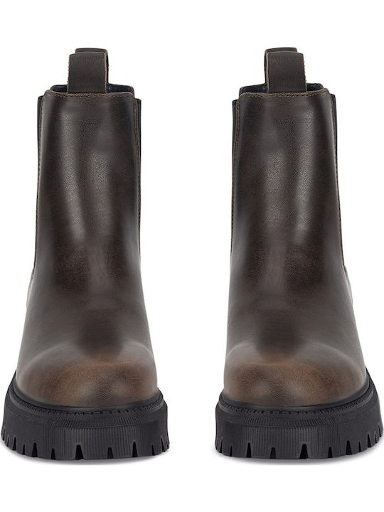 Damen Chelsea Stiefeletten Braun