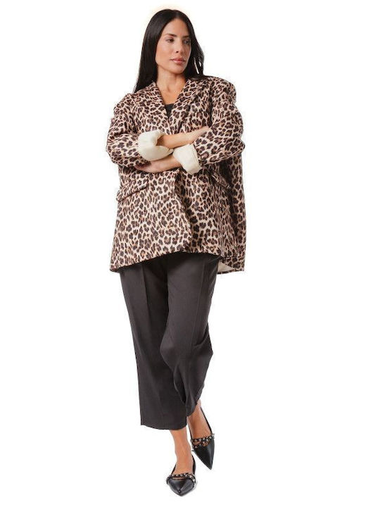 Silia D Women's Blazer Animal Print