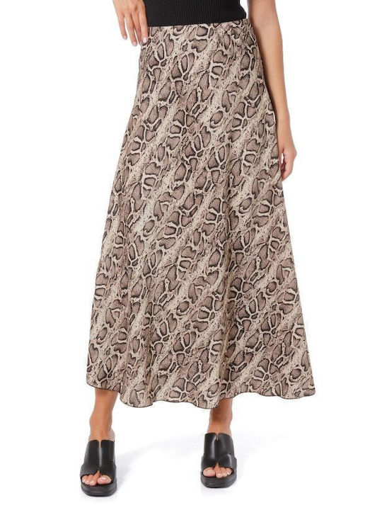 Silia D Midi Skirt Leopard Animal Print